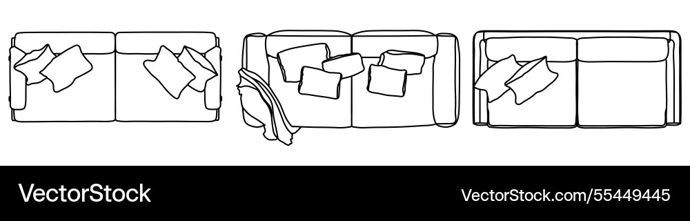 Conceptual set or collection of loveseat Conceptual set or collection of loveseat vector image