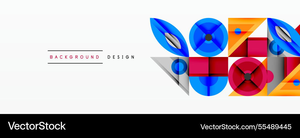 Dynamic geometric composition with sharp angles Vector Image