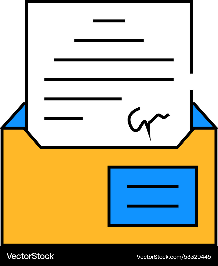Envelope with message icon color Vector Image