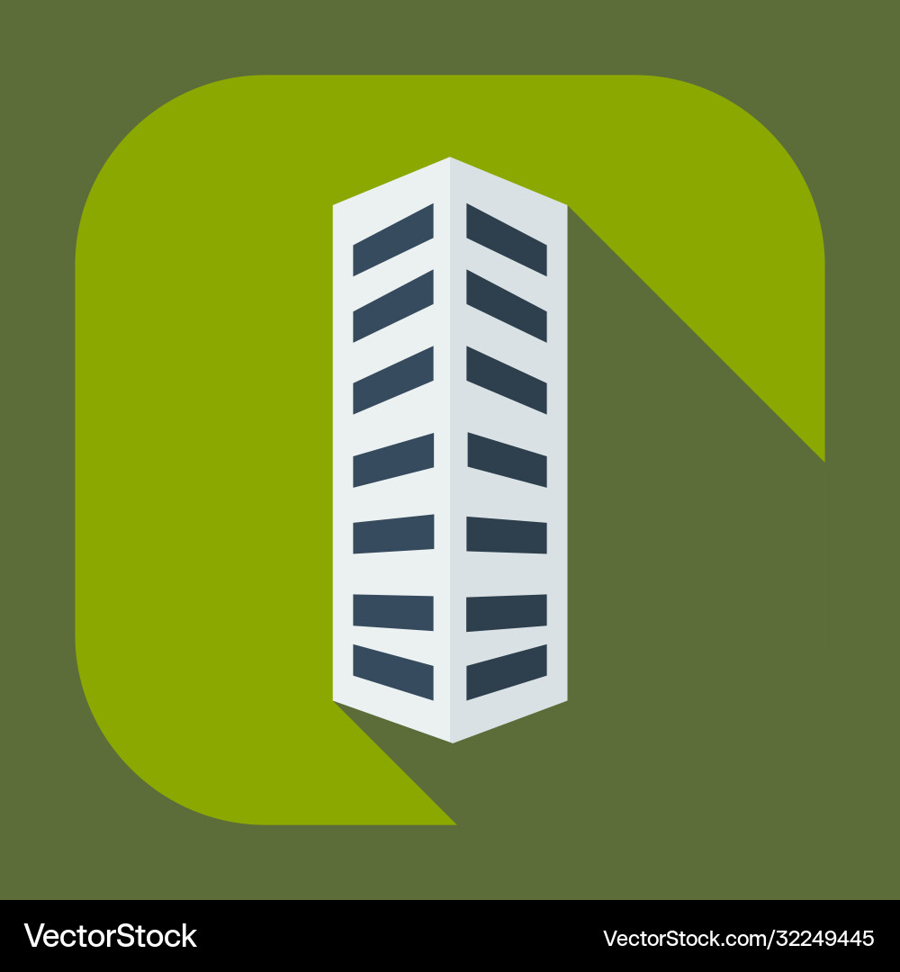 Flat modern design with shadow icons building Vector Image