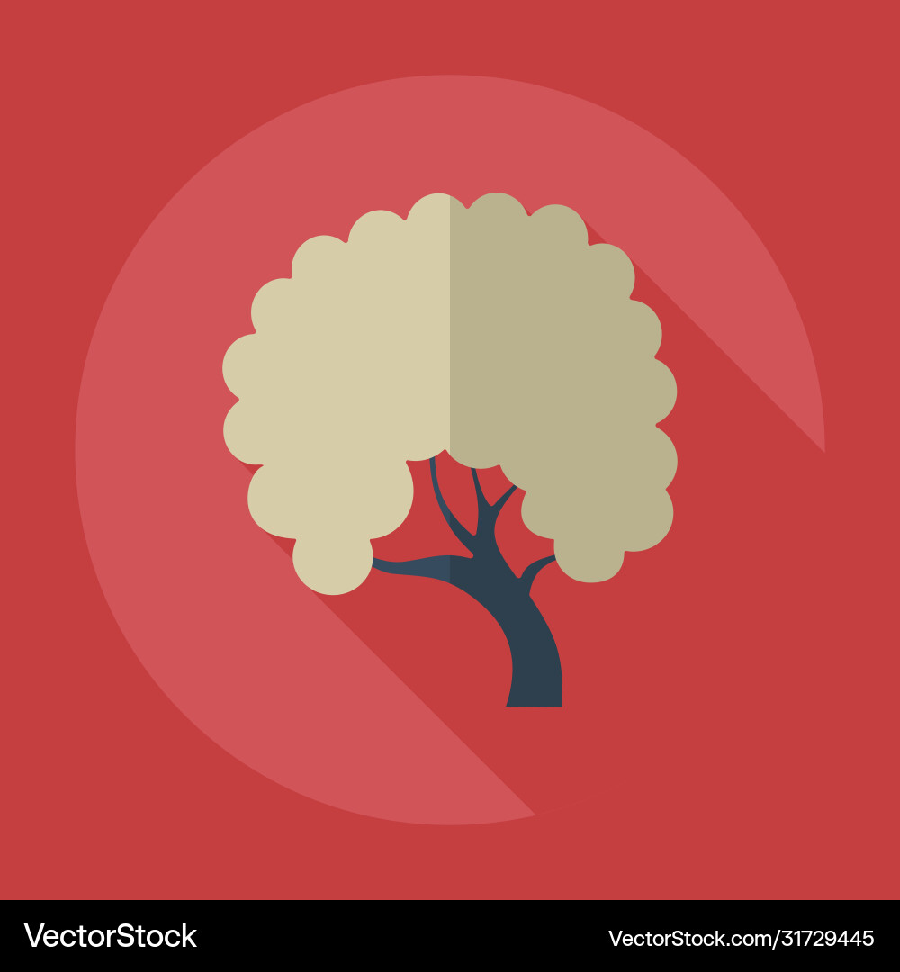 Flat modern design with shadow icons tree vector image