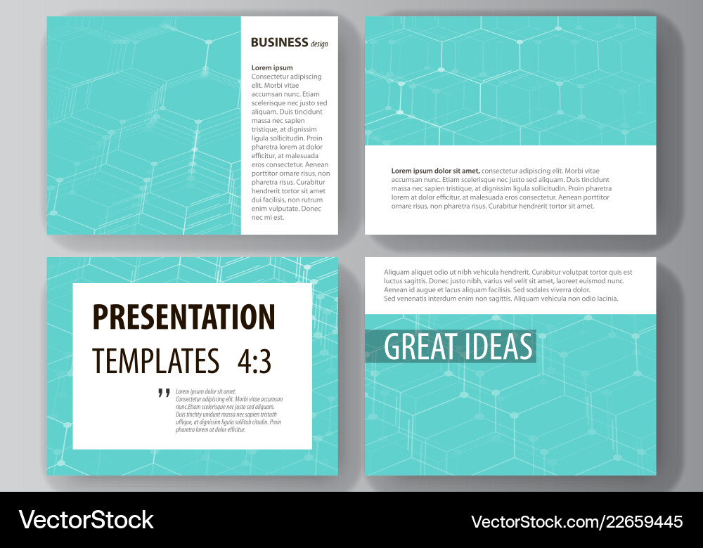 Set of business templates for presentation slides Set of business templates for presentation slides vector image