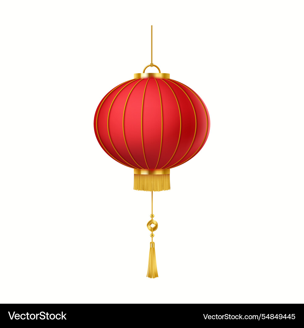 Vintage chinesische Laterne mit Münze und Quasten Vintage chinesische Laterne mit Münze und Quasten vektorbild