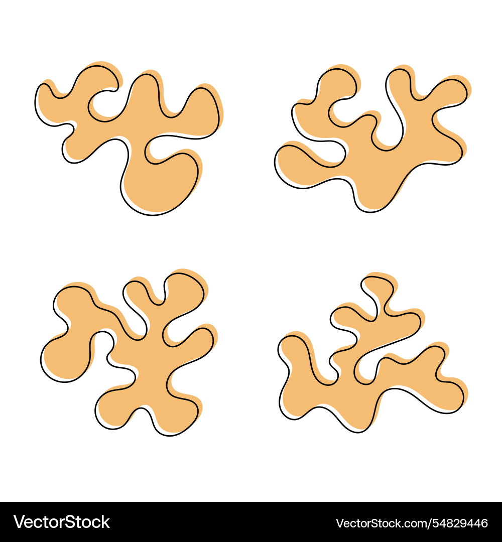 Abstract Orange Blob Pattern vector image
