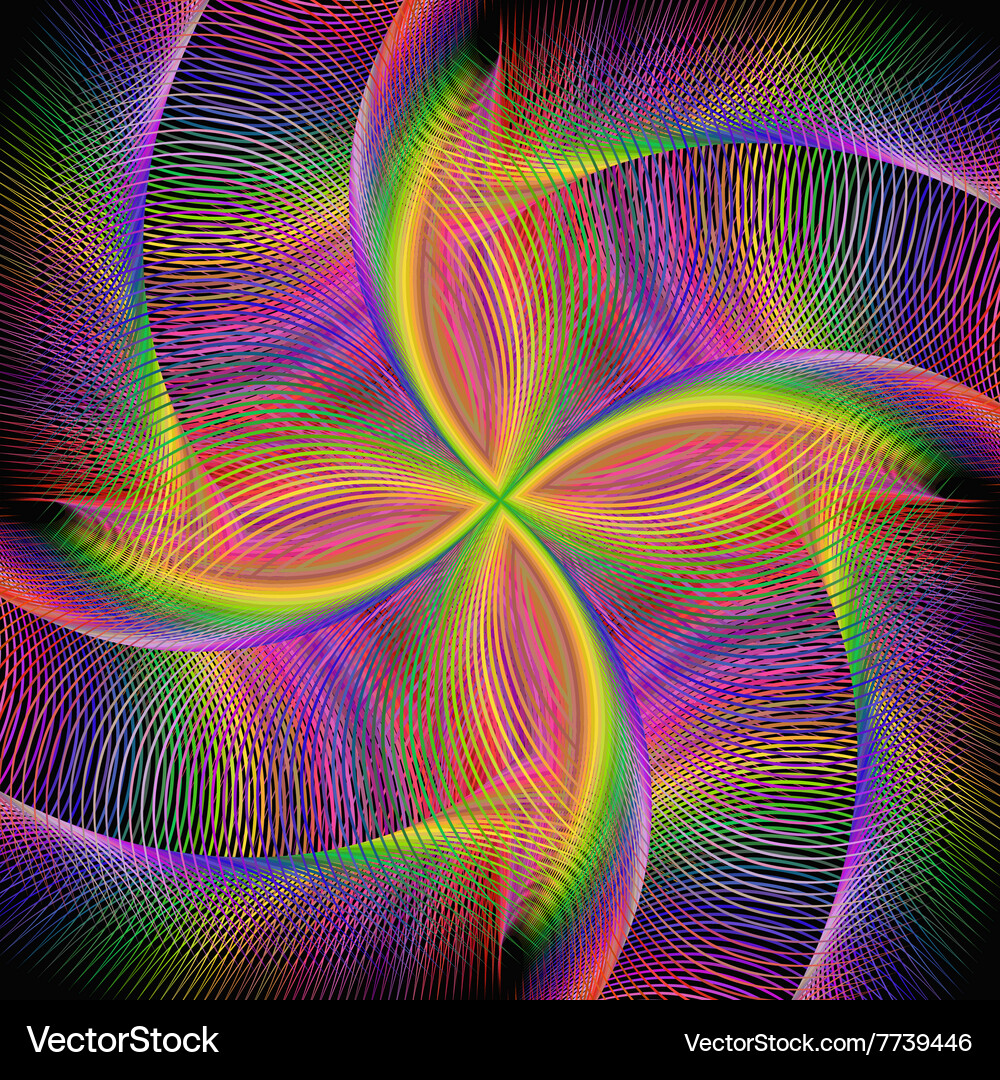 Abstract rotating colorful fractal background Vector Image