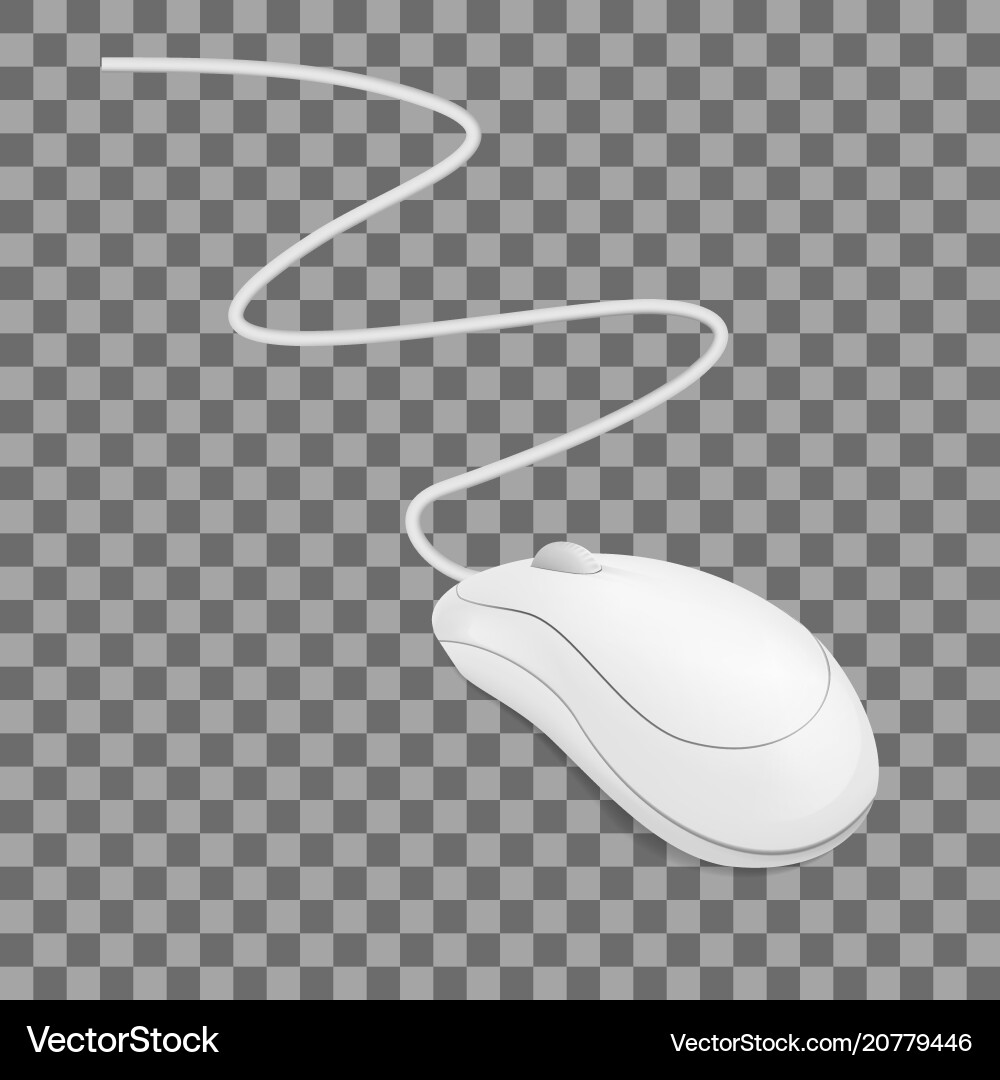 Abstract simple white computer mouse Abstract simple white computer mouse vector image