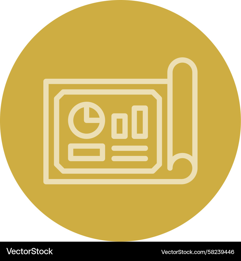 Blueprint Line Multi Color Icon Vector Image