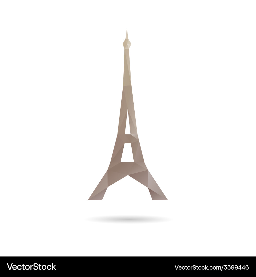 Geometric Eiffel Tower vector image