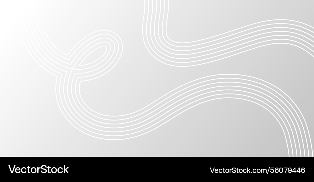 Grey gradient background with line waves minimal Vector Image