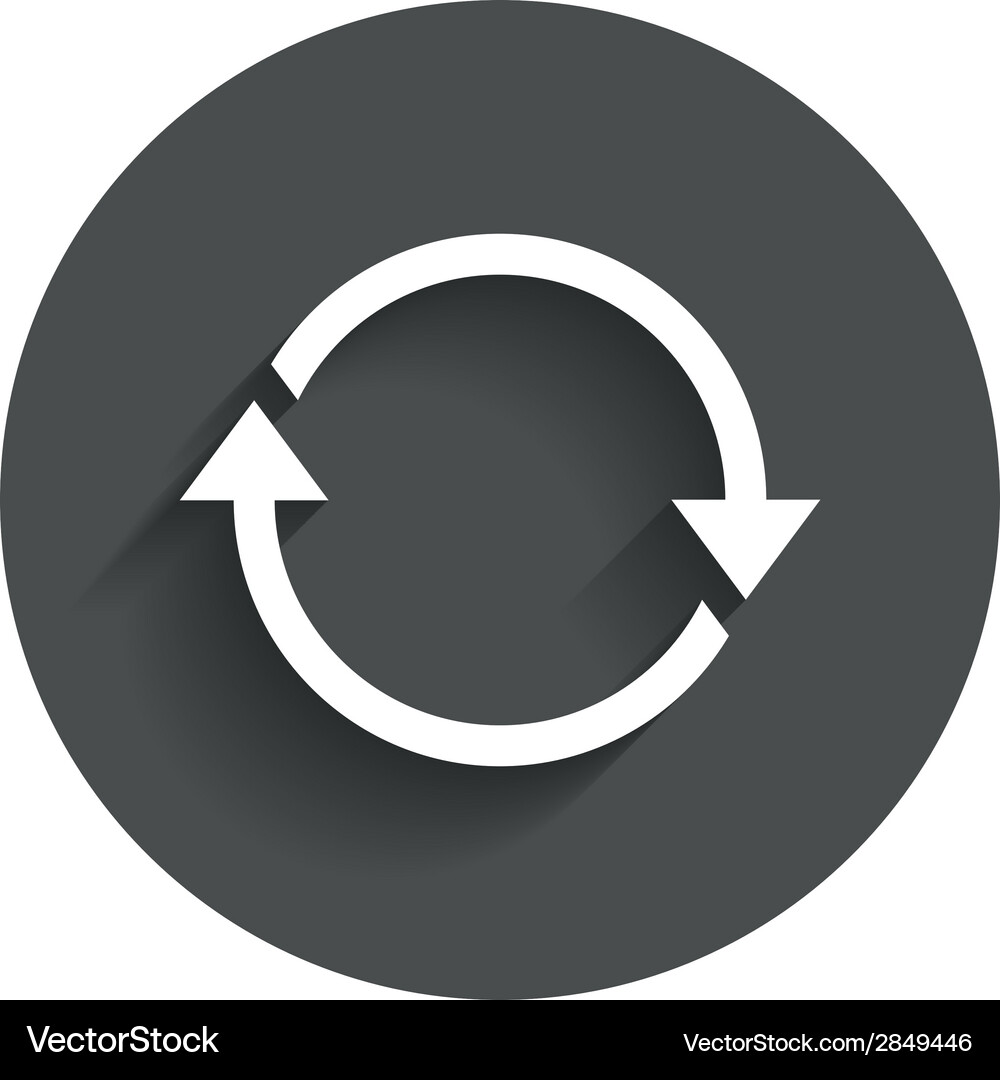 Rotation icon repeat symbol refresh sign Vector Image