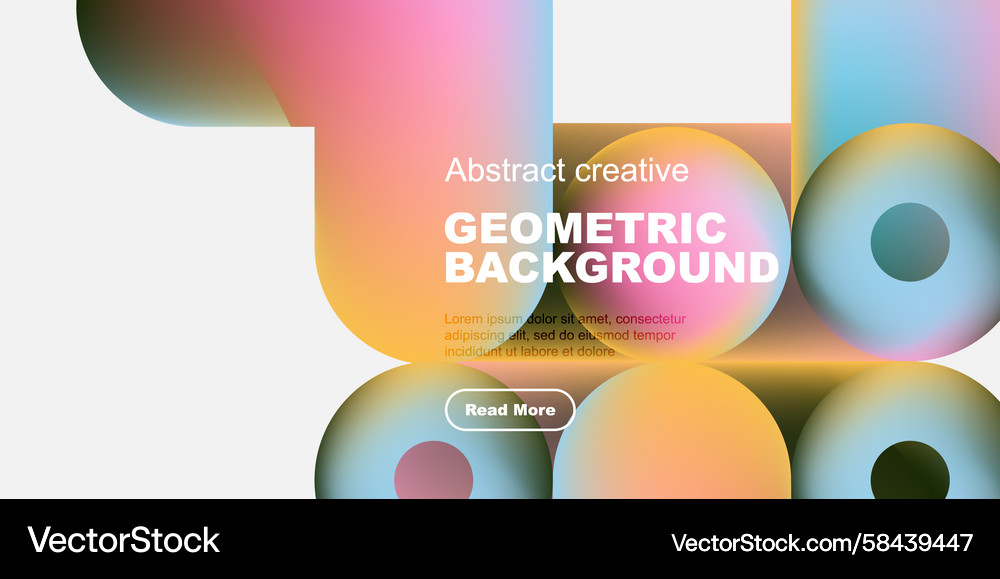 Abstract geometric shapes overlap creating Vector Image
