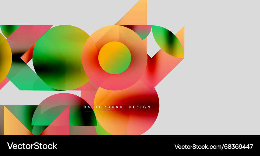 Dynamic Colorful Overlap Vector Image