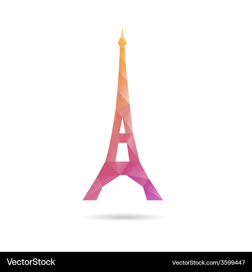 Eiffel tower abstract isolated Vector Image