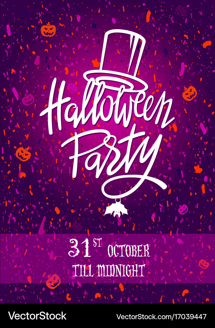Halloween Party Poster Vektorbild