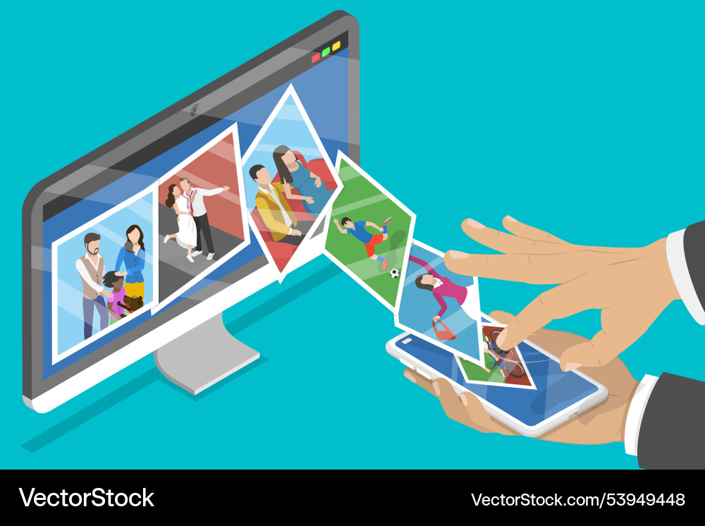 3d isometric flat Royalty Free Vector Image - VectorStock