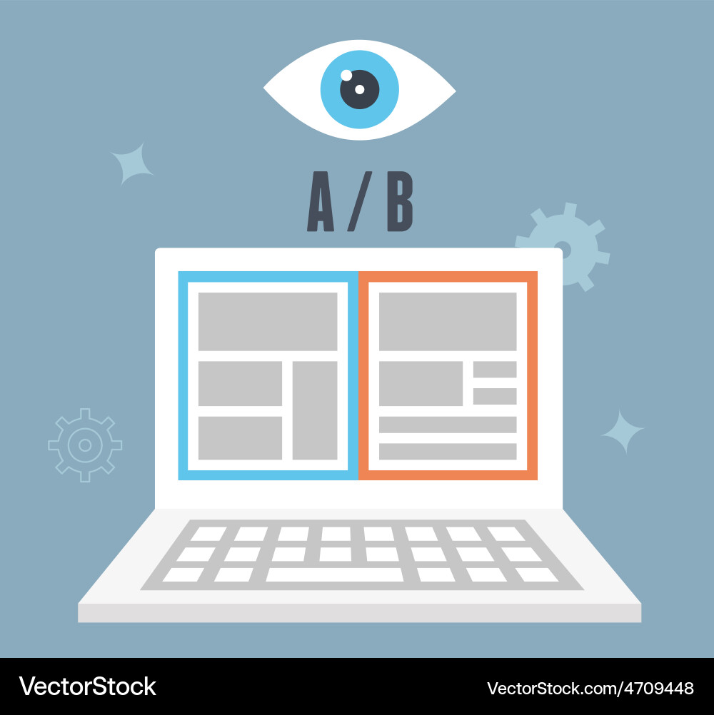 A/B Testing & Website Optimization vector image