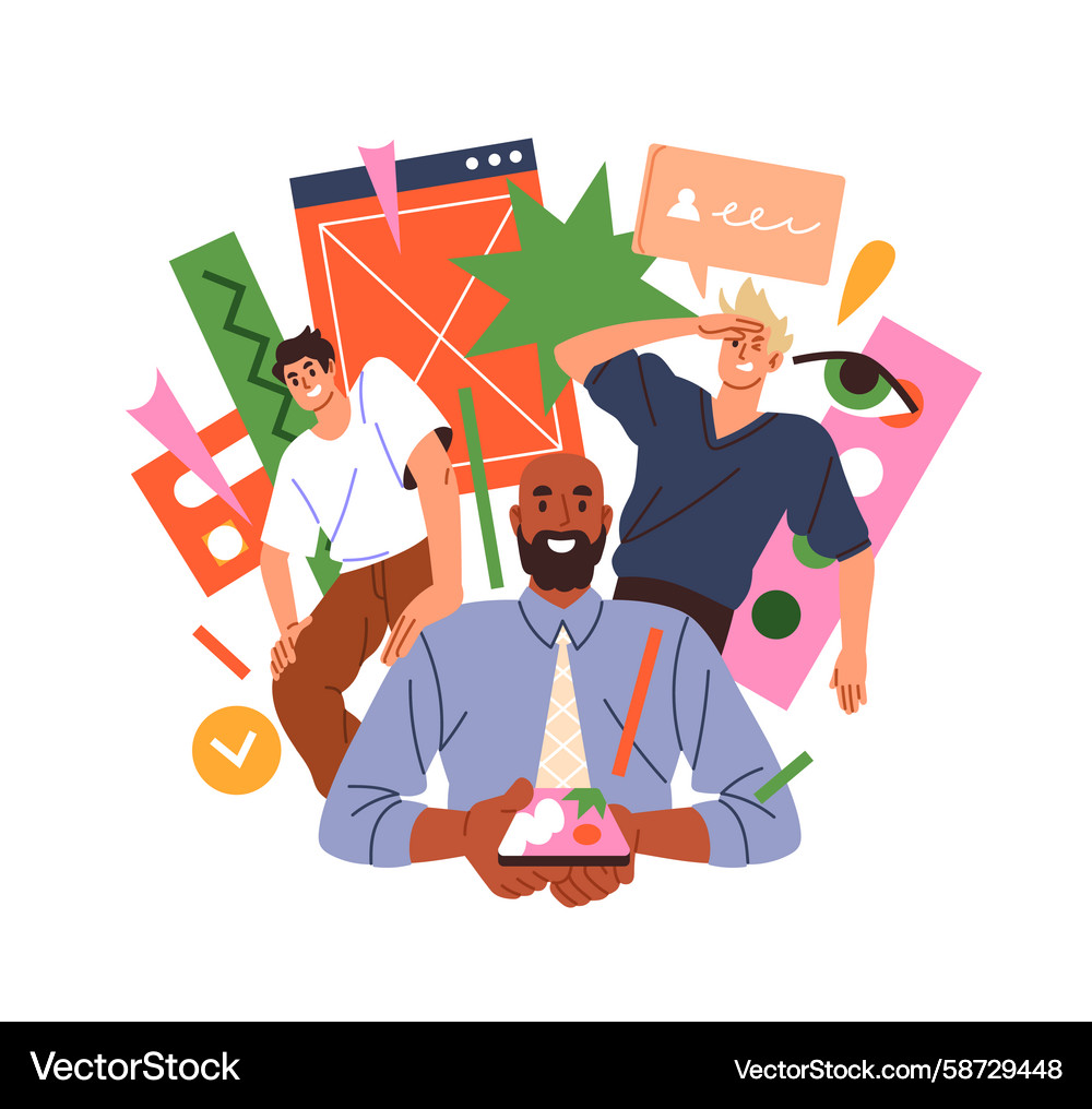 Concept of mobile app development frontend Concept of mobile app development frontend Vector Image