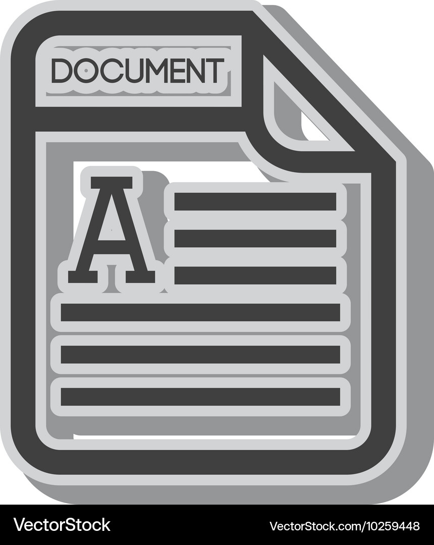 Doc format page Vector Image
