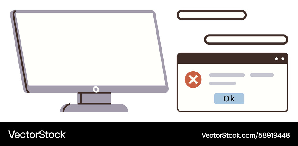 Error Notification Window Vector Image