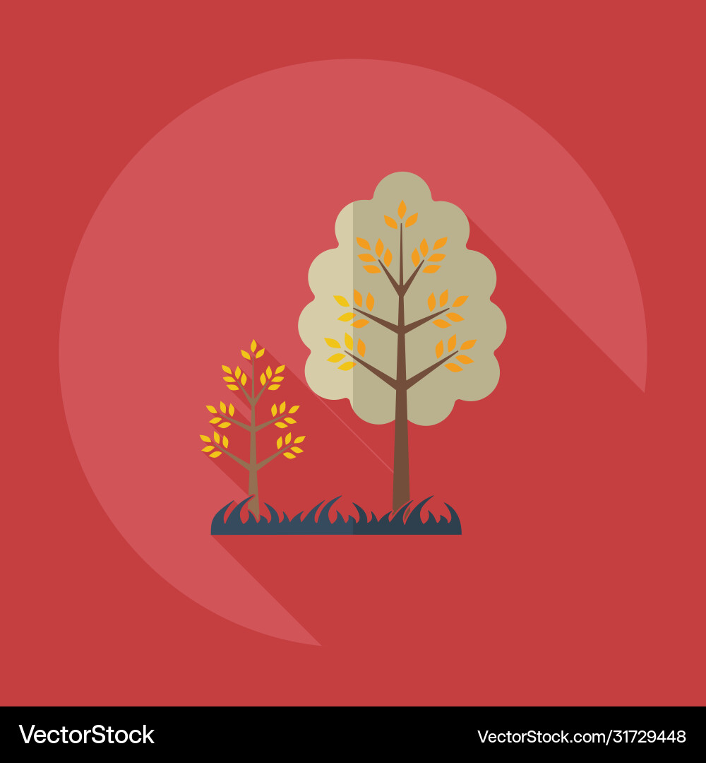 Flat modern design with shadow icons tree Vector Image