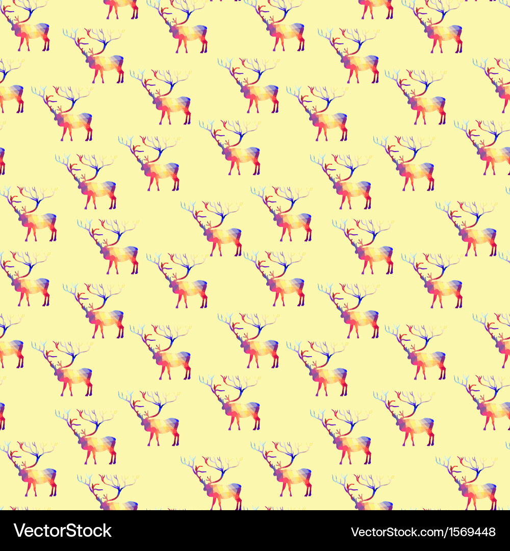 Geometric Deer Pattern Background vector image
