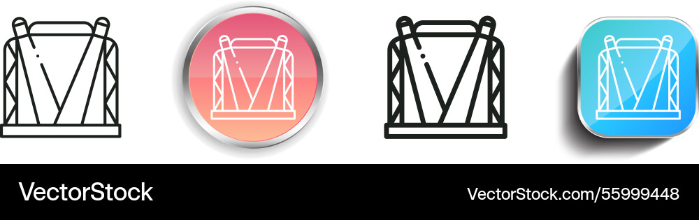 Lights icon thin linear regular and button style vector image