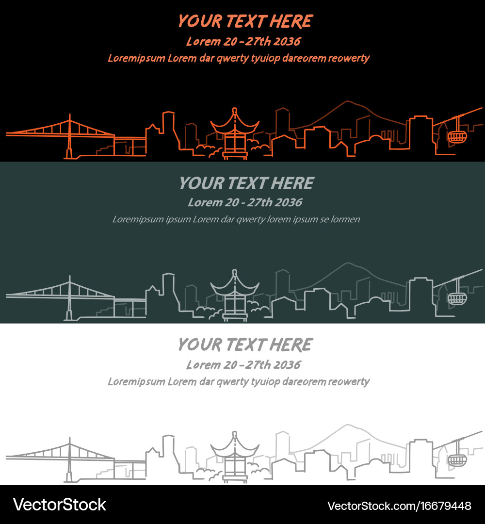 Portland event banner hand drawn skyline Vector Image