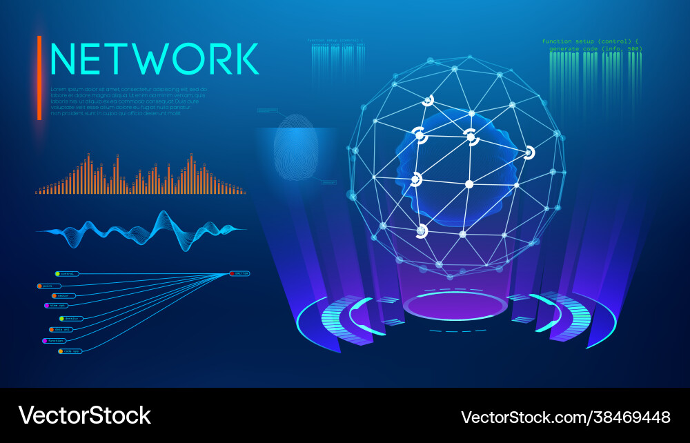 Technology sphere cloud network abstract Technology sphere cloud network abstract vector image