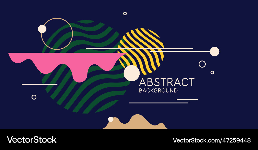 Trendy abstract background composition forms vector image