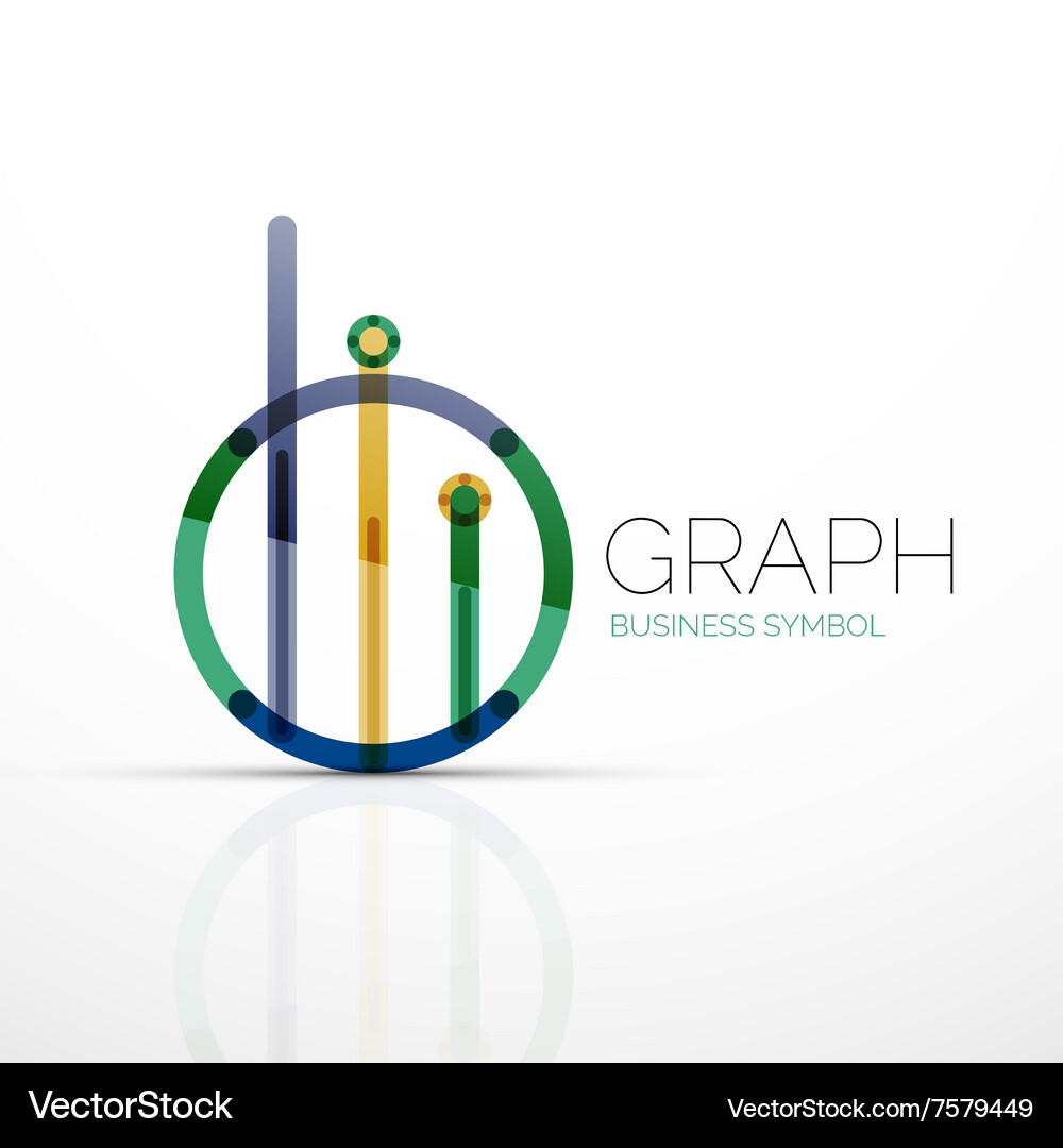 Abstract logo idea linear chart or graph Vector Image
