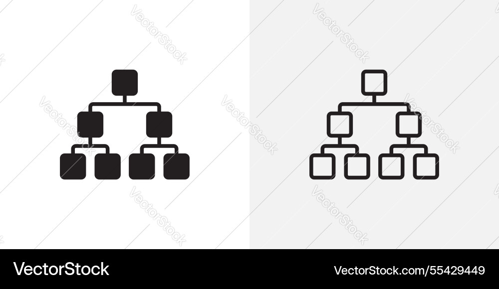 Chart tree icons pack for apps and ui ux desigs vector image