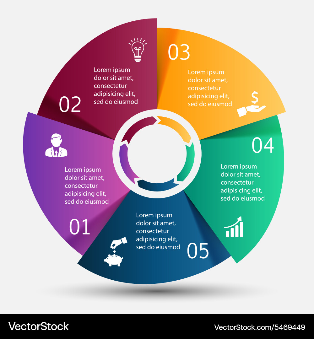 Circular Data Visualization vector image
