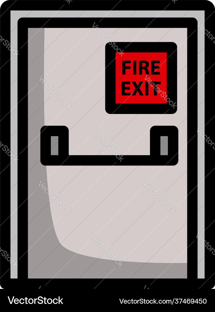 Fire exit door icon Vector Image
