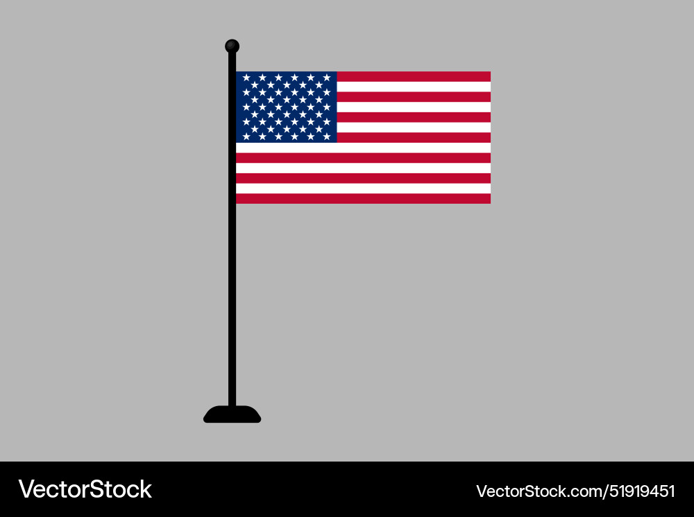 American Flag Royalty Free Vector Image Vectorstock American Flag Royalty Free Vector Image Vectorstock