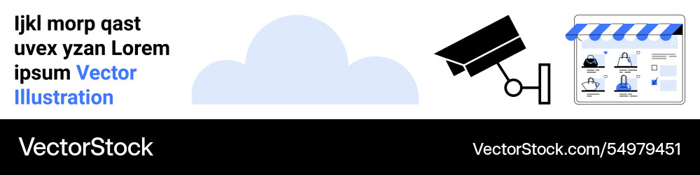 Cloud computing security camera and online Cloud computing security camera and online vector image