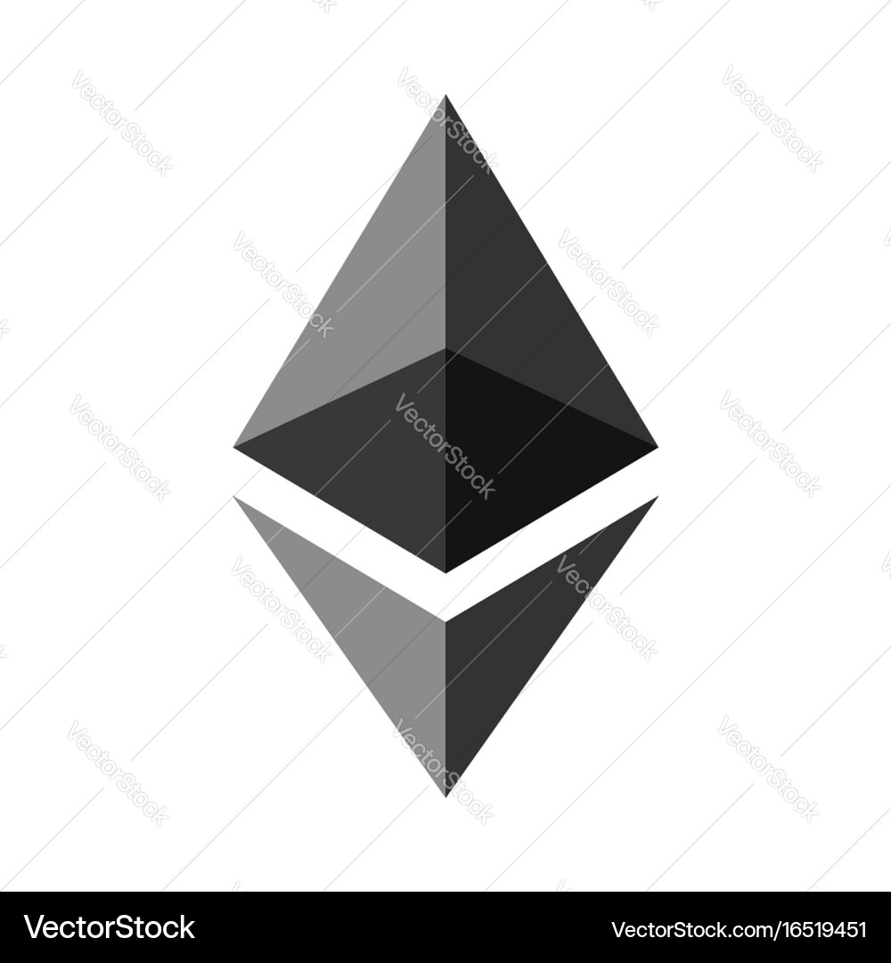 Ethereum Logo Gray (16519451) – Royalty-Free Vector | VectorStock