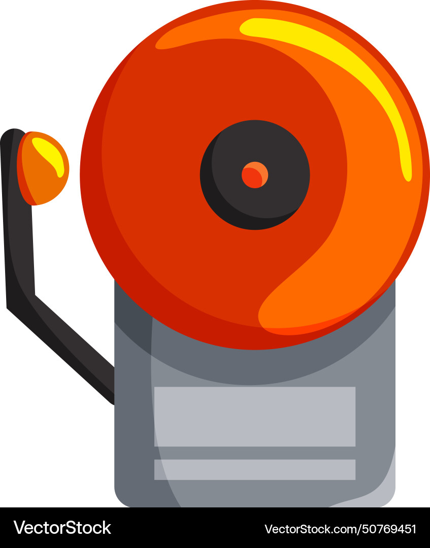 Fire alarm icon cartoon emergency protection tool Fire alarm icon cartoon emergency protection tool vector image