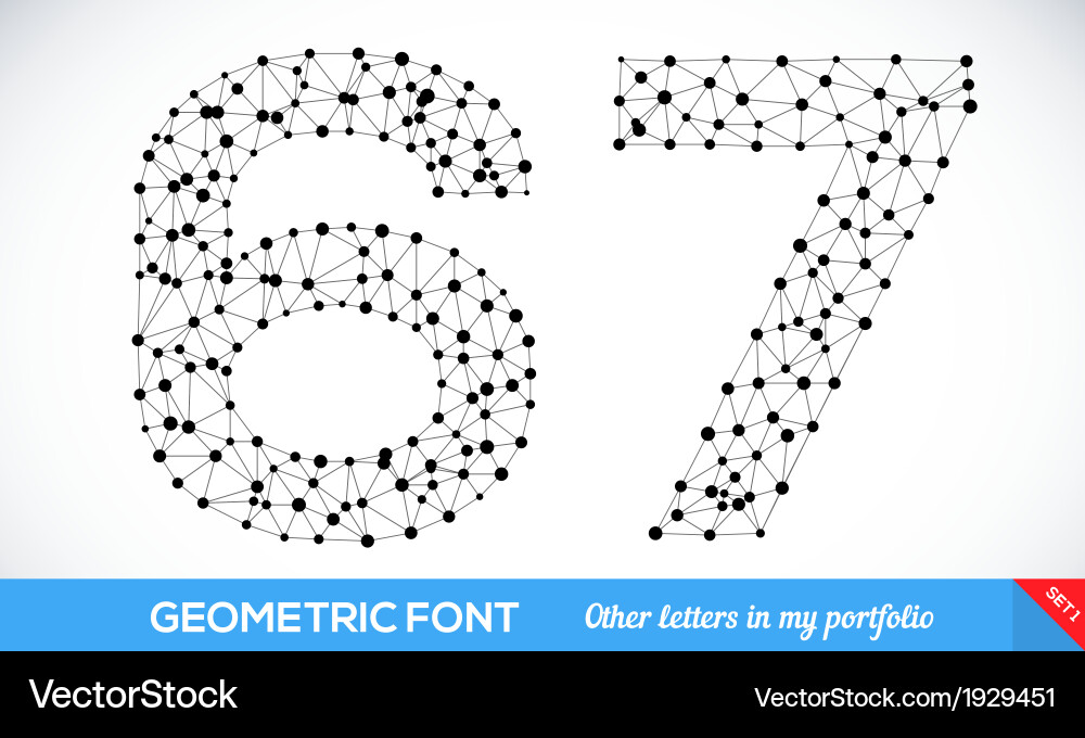 Geometric type font Royalty Free Vector Image - VectorStock