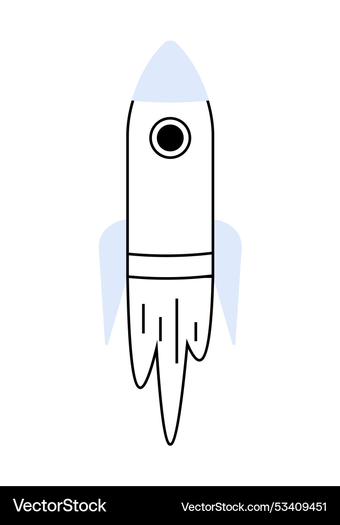 Minimalistic rocket drawing suitable for science Minimalistic rocket drawing suitable for science vector image