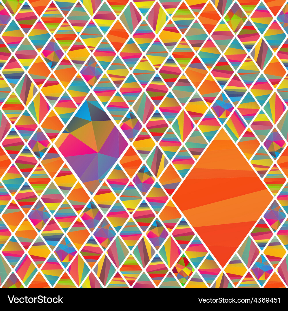 Seamless pattern with colorful rhombus Vector Image