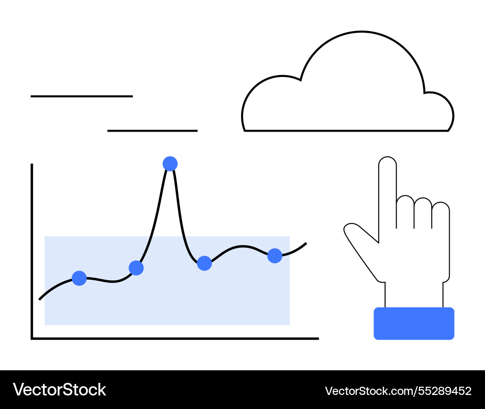 Datenanalyse und Cloud Computing Visualisierung Datenanalyse und Cloud Computing Visualisierung vektorbild