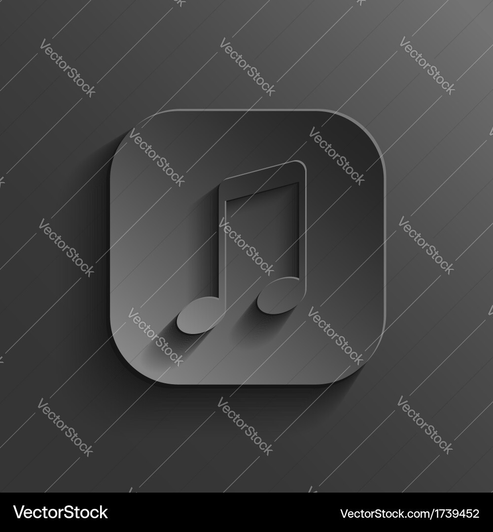 Note icon - black app button vector image