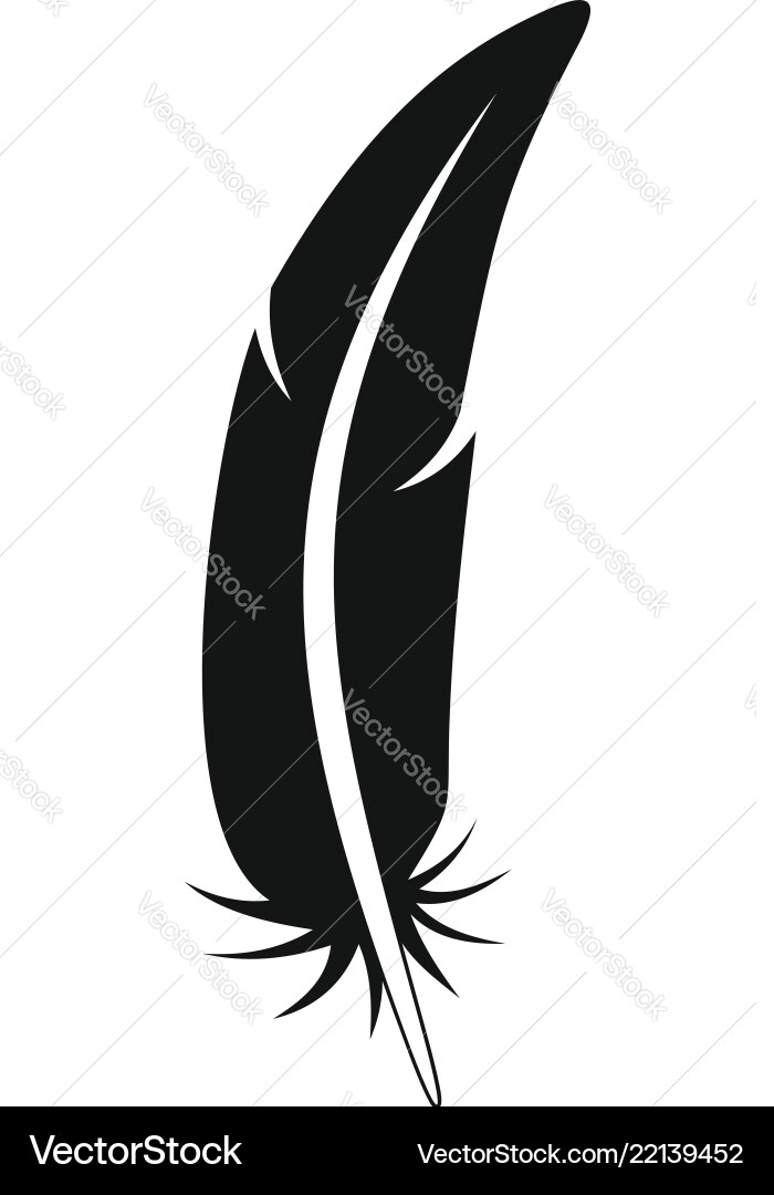 Print feather icon simple style Print feather icon simple style vector image