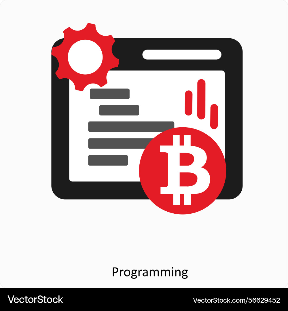 Programming icon concept vector image