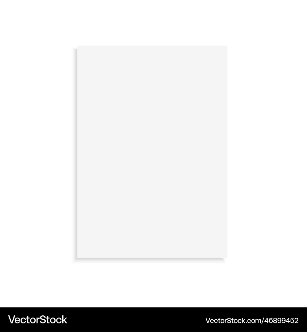 White empty sheet of paper a4 template White empty sheet of paper a4 template vector image