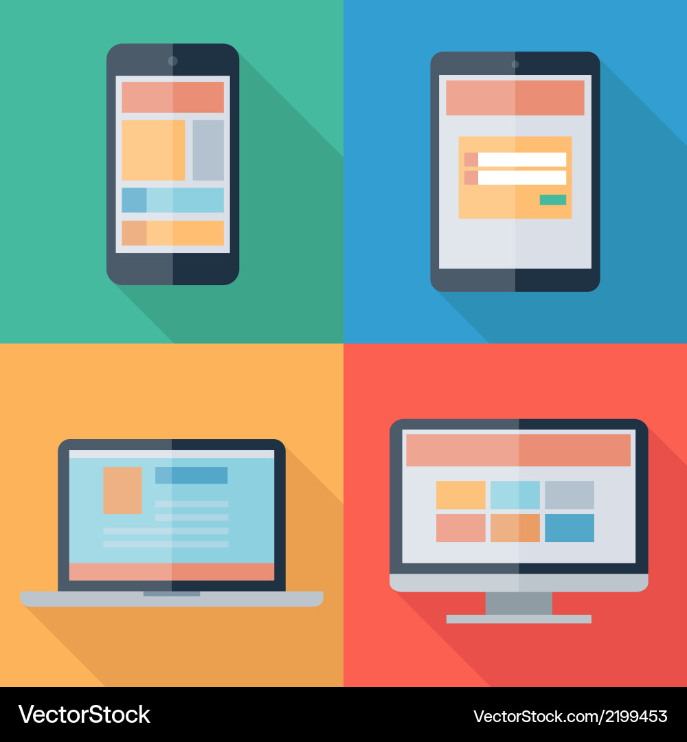Mobile Web & Device Adaptation vector image