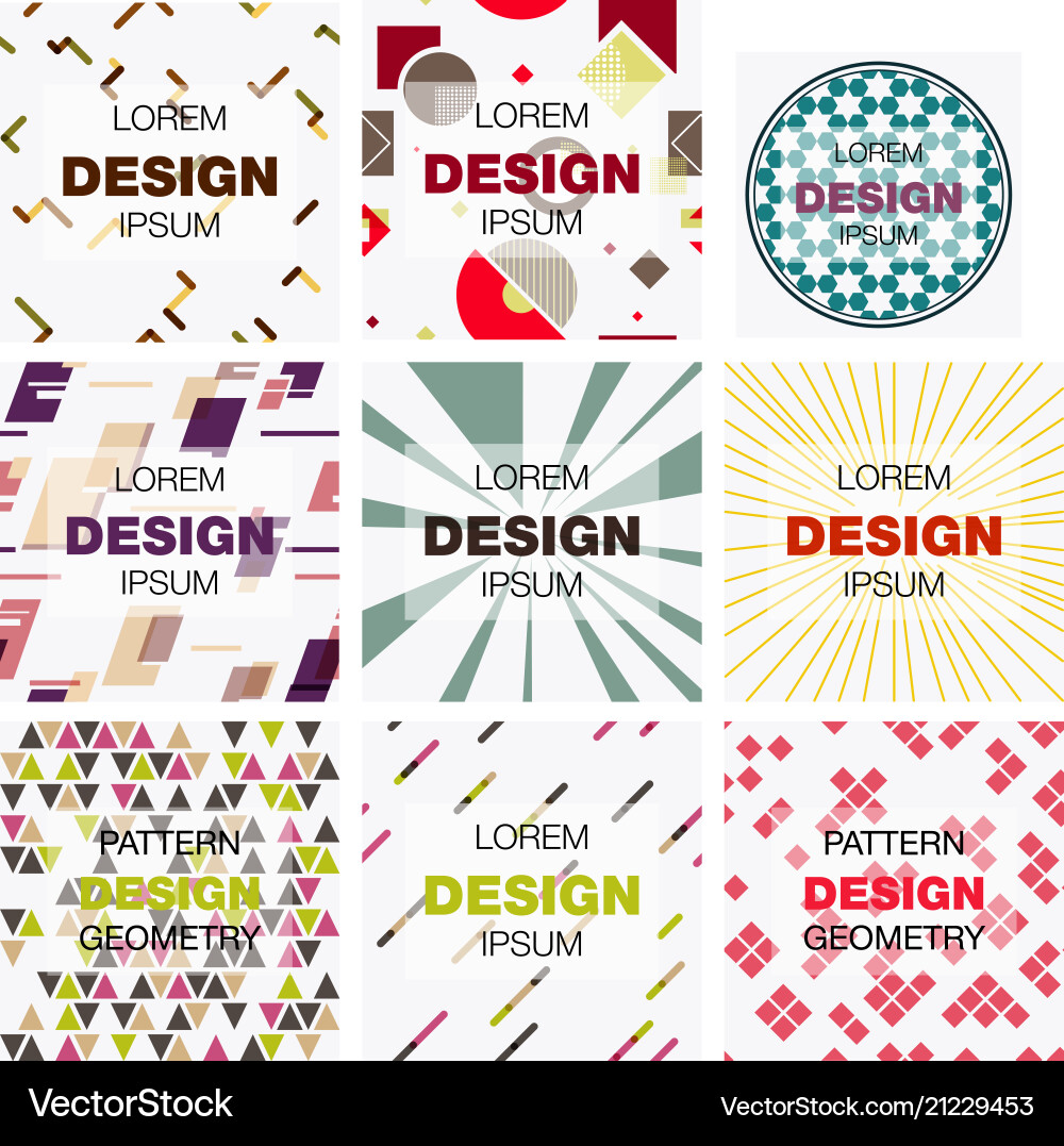 Set of abstract background texture design bright Set of abstract background texture design bright vector image