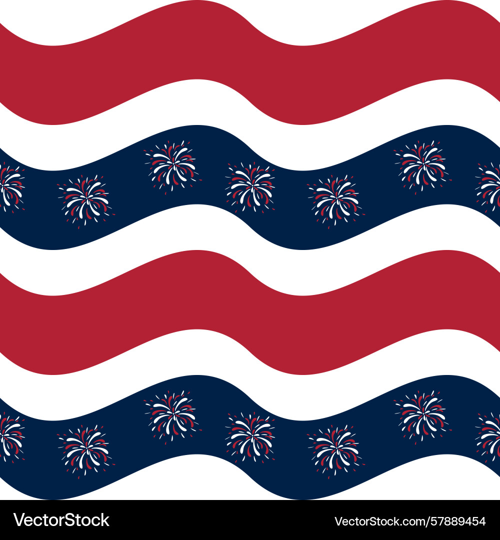 A festive pattern featuring alternating red Vector Image