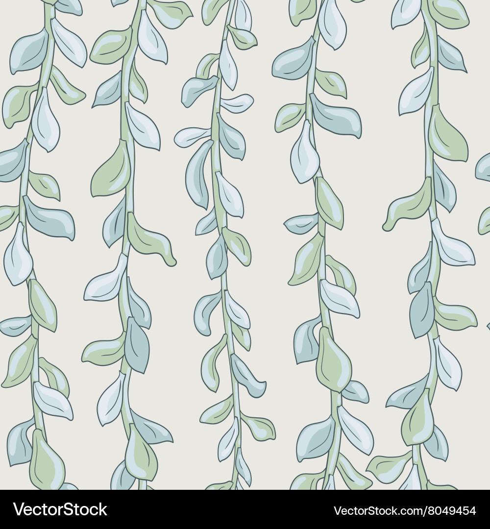 Abstract seamless pattern with succulentes vector image