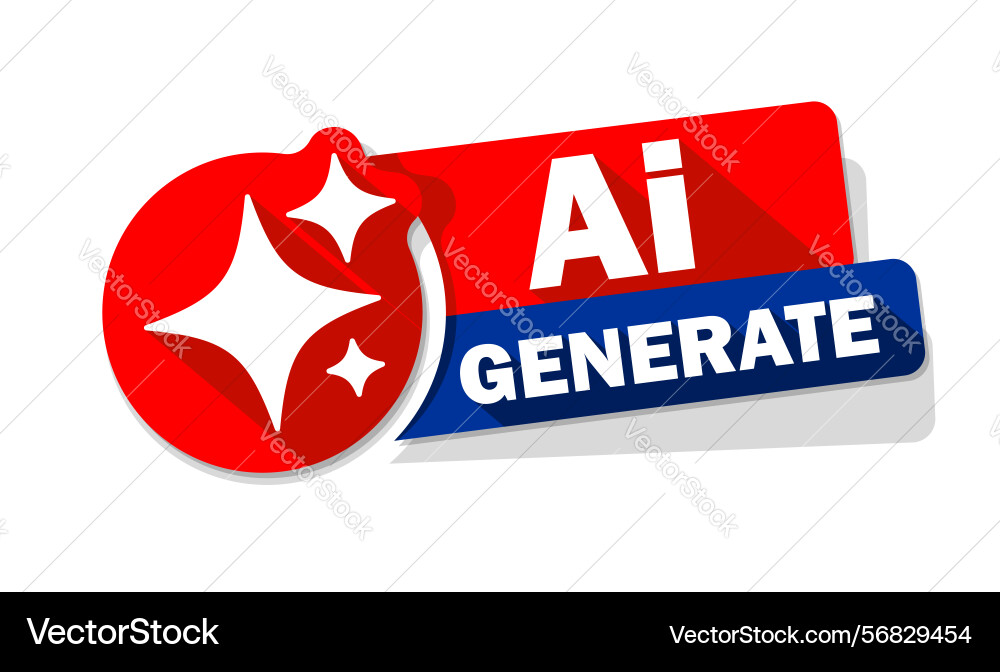 Ai generate push button Ai generate push button Vector Image